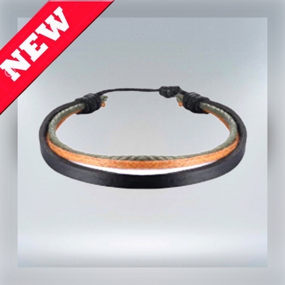 🆕 SALIMUE || Men/Women 8.5” Handmade Adjustable Leather Cuff Bracelet-